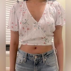 Pacsun Lottie Moss | Floral Wrap Top